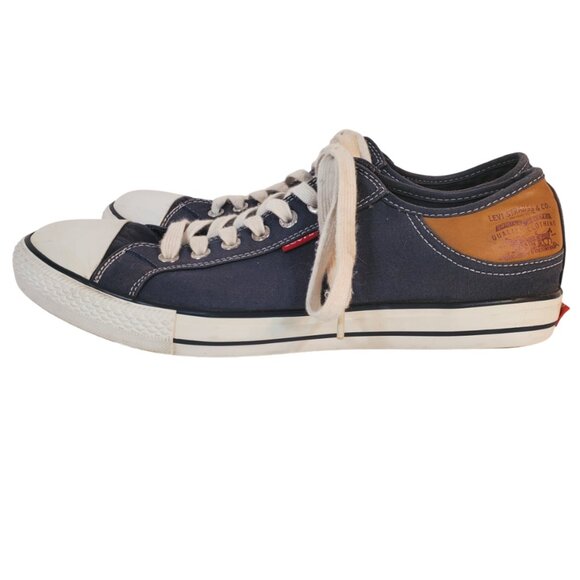 Levi's Men's Navy Canvas Lace Up Sneakers Size 12 - Picture 4 of 8